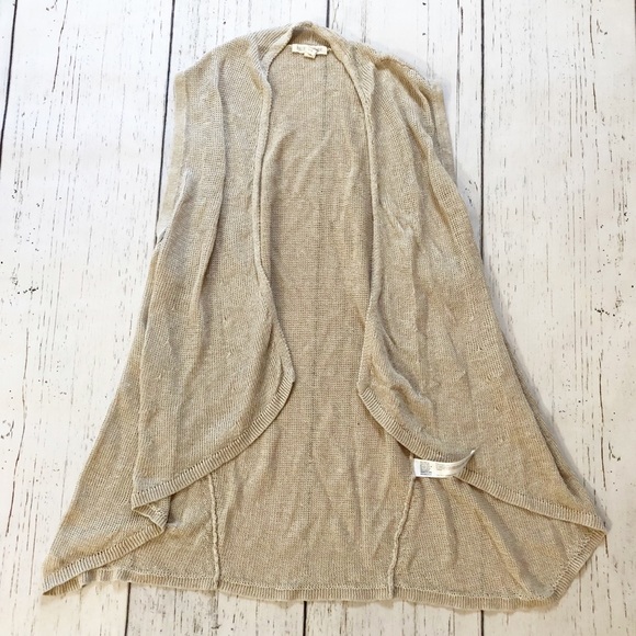 Eileen Fisher Sweaters - Eileen Fisher 100% organic linen vest tan large